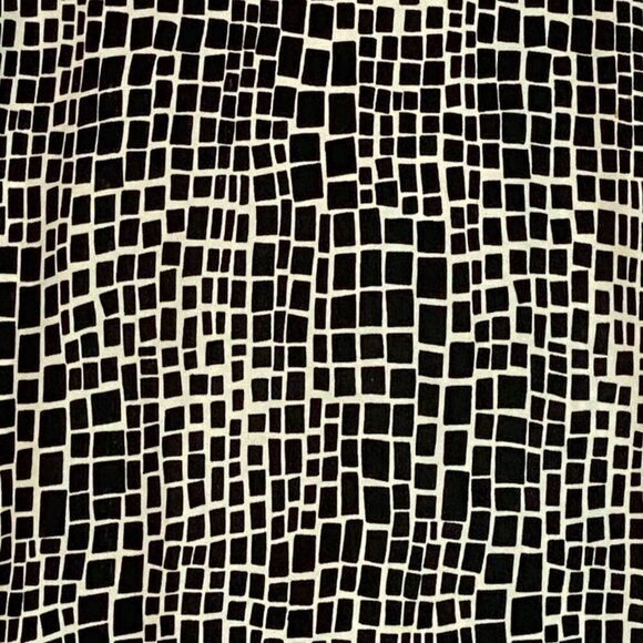 Vintage 90s Michael Kors Black & White Geometric Print Knee-Length Skirt Size 12 - Picture 4 of 6